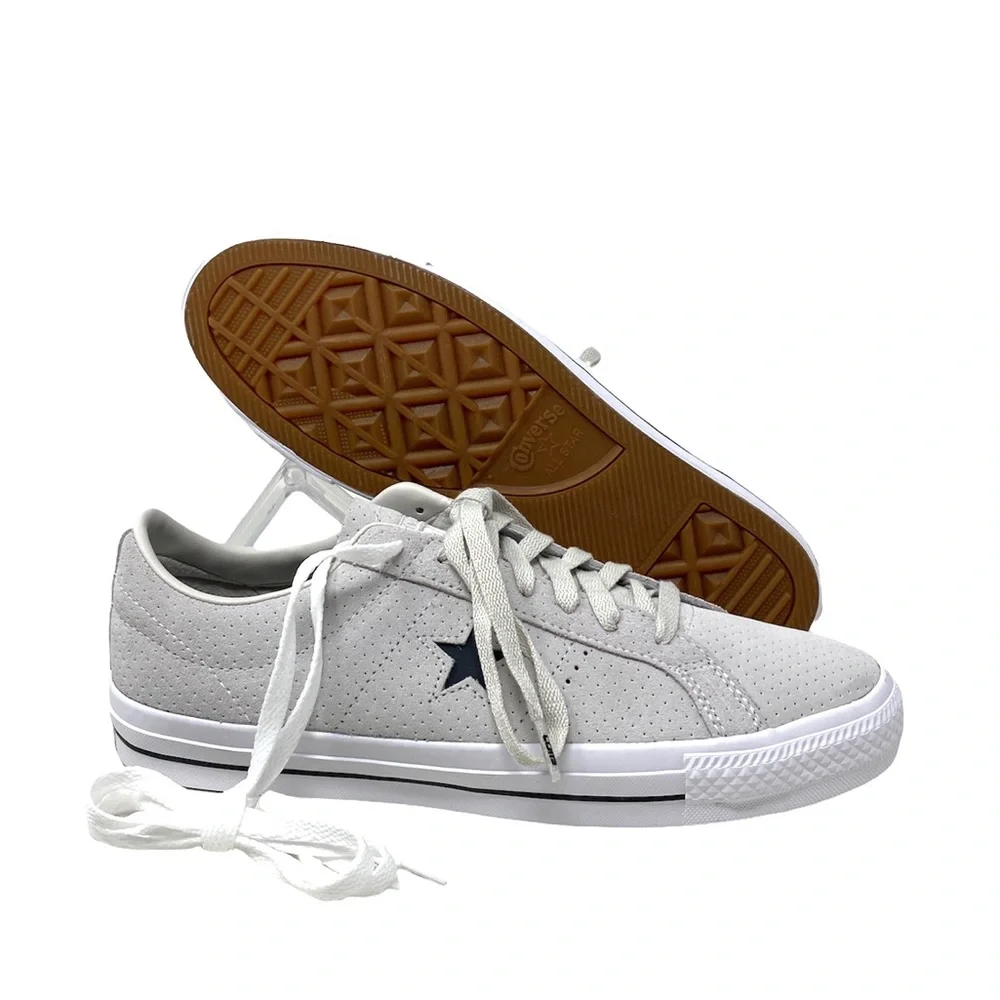 Converse One Star PRO Shoes Men’s Low Top Pale Putty Suede Size Sneakers 170072C - Picture 2 of 10